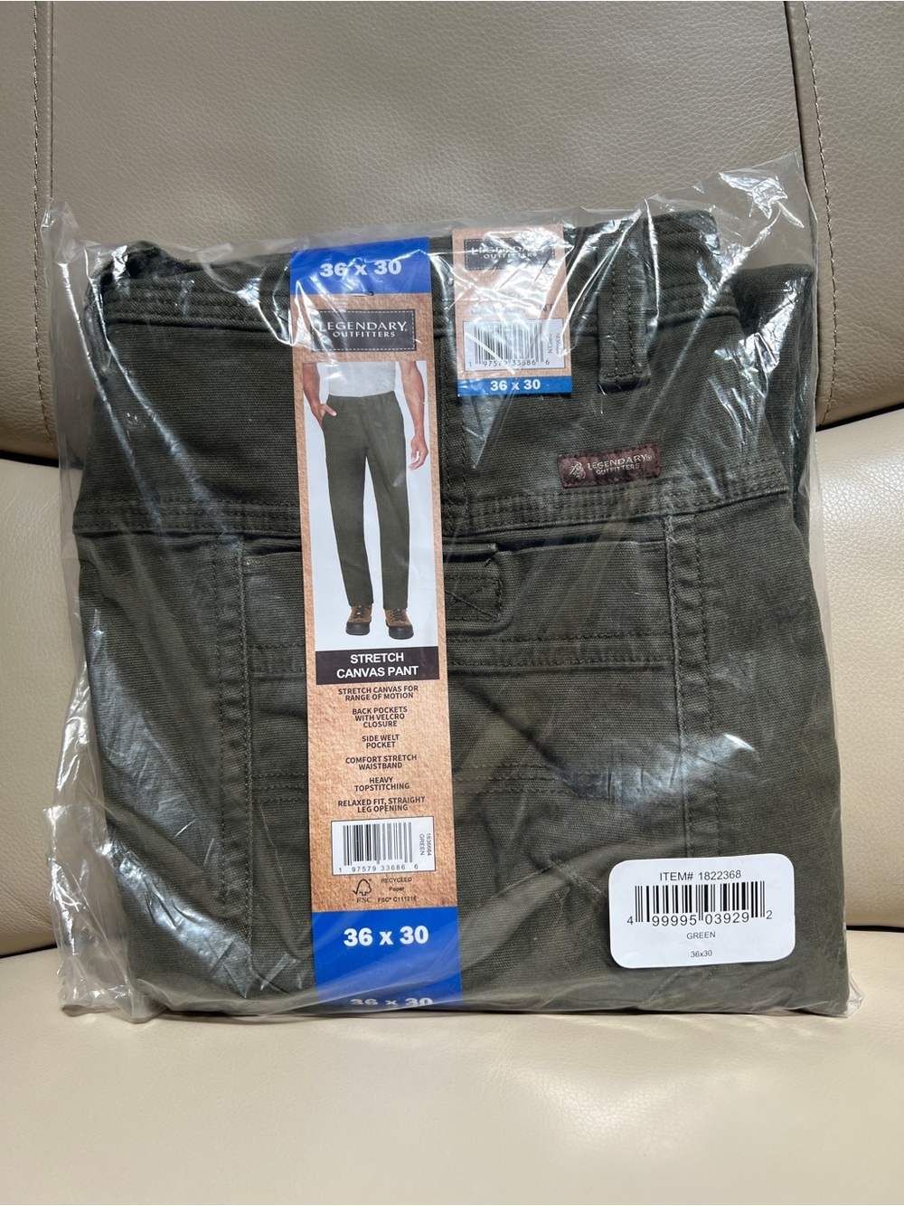 Legendary Outfitters Stretch Canvas Pants   36x30